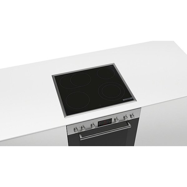 BOSCH Elektro-Herd-Set HND671LS62, AirFry-Funktion im Ofen & eine Bräterzone für großes Kochgeschirr