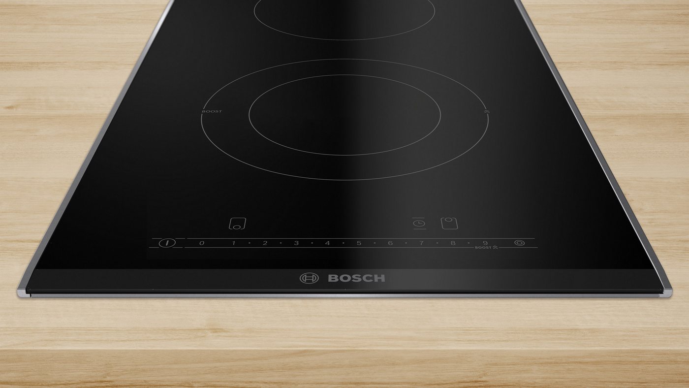 BOSCH Elektro-Kochfeld Serie 6 PKF375FP2E, Starker Power Boost & erweiterbare Kochzone bis 18 cm Größe – Bild 2 von 4