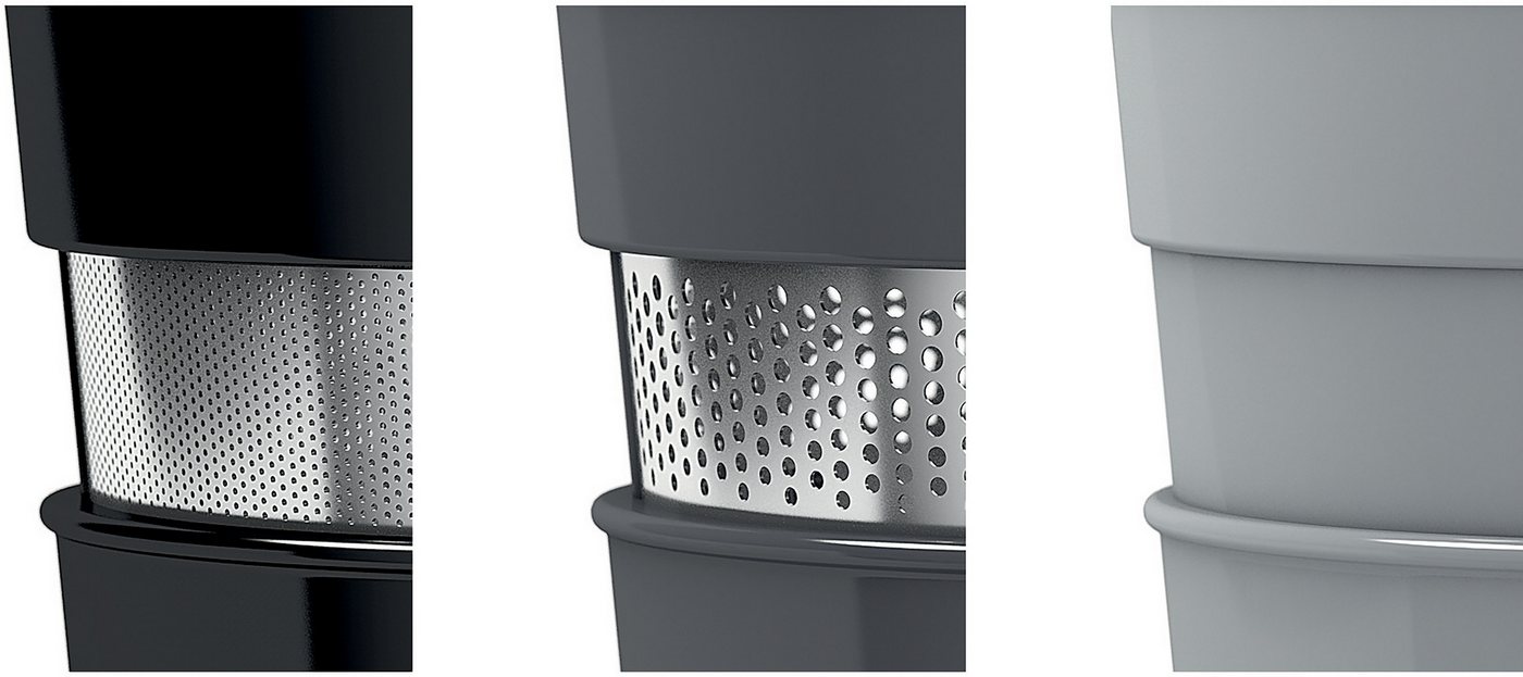 BOSCH Entsafter VitaExtract MESM731M, vitaminschonendes Entsaften, Kaltpresse, 150 W, sehr leise, leichte Reinigung, für hartes Obst und Gemüse, schwarz – Bild 3 von 5