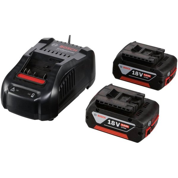 BOSCH GAL 1880 CV Ladegerät + 2x GBA 18V 5,0 Ah Akku