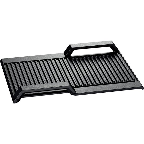 BOSCH Grillplattenaufsatz HEZ390522, Aluguss, für zusammengeschaltete FlexZonen bei Kochfeldern mit Induktion