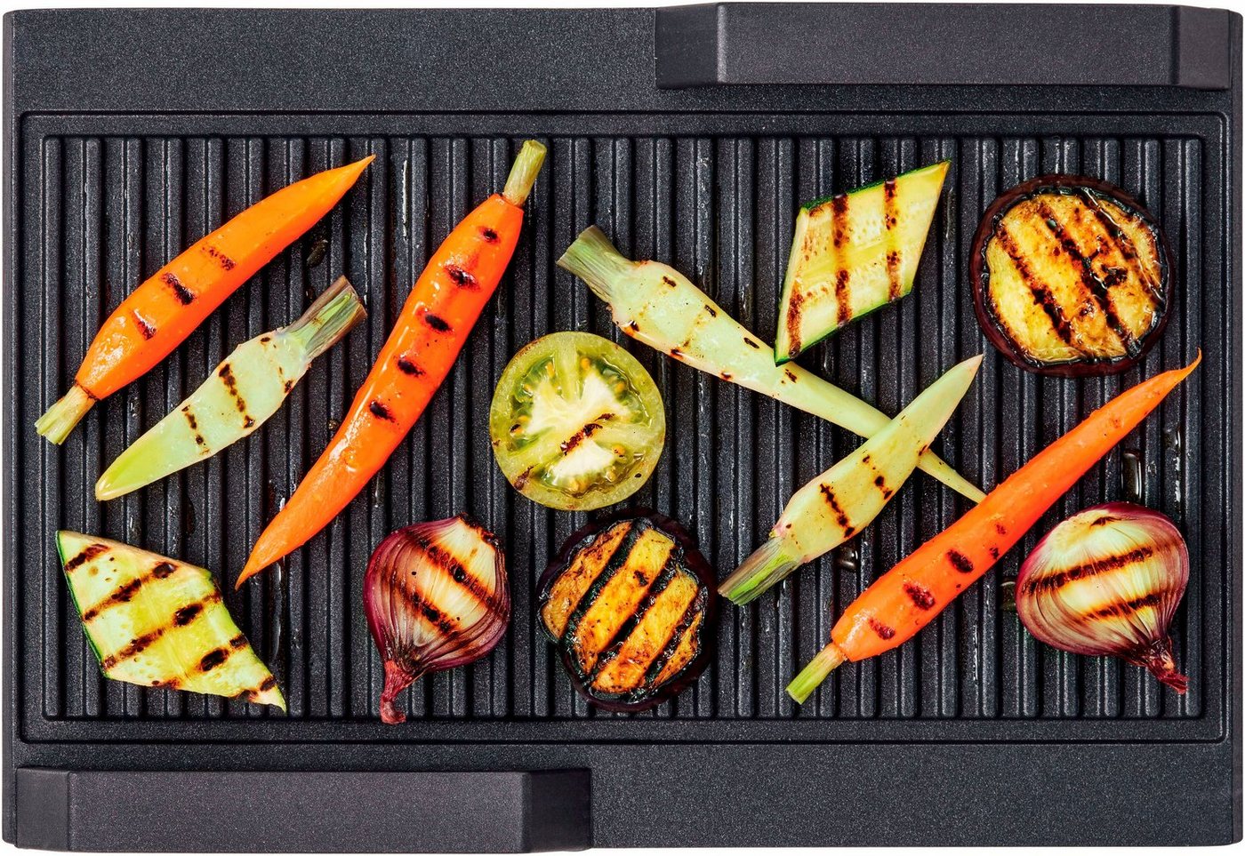 BOSCH Grillplattenaufsatz HEZ390522, Aluguss, für zusammengeschaltete FlexZonen bei Kochfeldern mit Induktion – Bild 2 von 4
