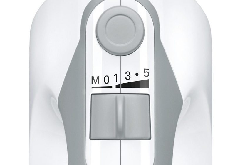 BOSCH Handmixer ErgoMixx MFQ36440, Edelst. Rührbesen/Knethaken, 5 Stufen, Mixfuß, weiß, 450 W, Mixbecher, ergonom. Soft-Touch-Griff, Made in Europe – Bild 5 von 5