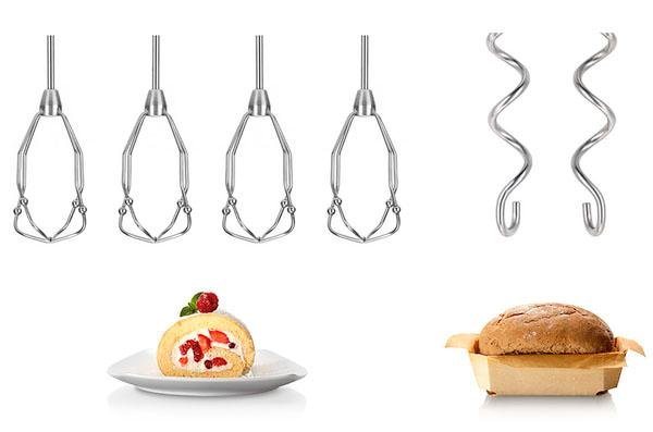 BOSCH Handmixer Styline MFQ4835DE, 2x Rührbesen, Knethaken Edelst., 5 Stufen, weiß, 575 W, Turbotaste, ergon. Soft-Touch-Griff, Made in Europe – Bild 4 von 5