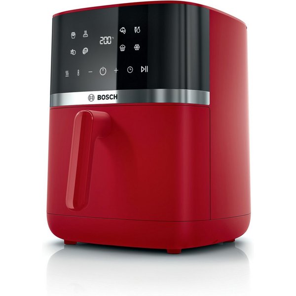 BOSCH Heißluftfritteuse Air Fryer Serie 4, MAF462R0, 6,1l, 2 Heizelemente, 7 Programme, rot, 2050 W, Auftaufunktion, Korb/Gitter spülm.geeignet