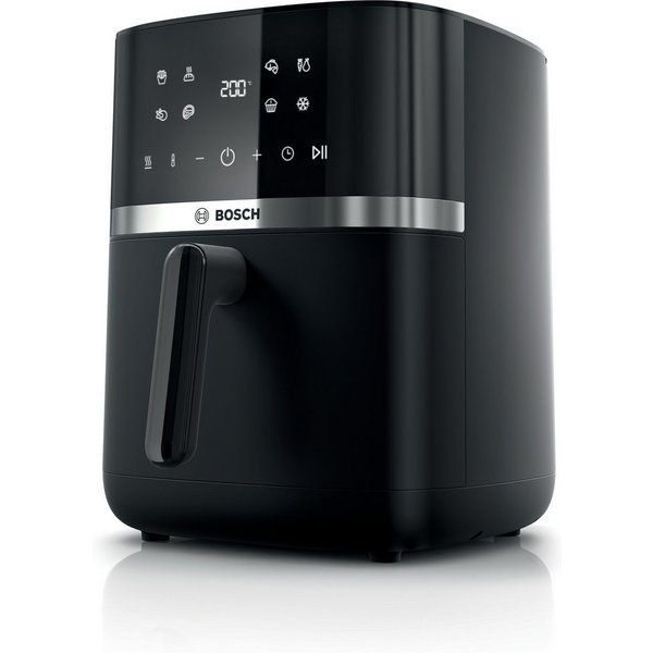 BOSCH Heißluftfritteuse Air Fryer Serie 4, MAF462B0, 6,1l, 2 Heizelemente, 7 Programme, schwarz, 2050 W, Auftaufunktion, Korb/Gitter spülm.geeignet