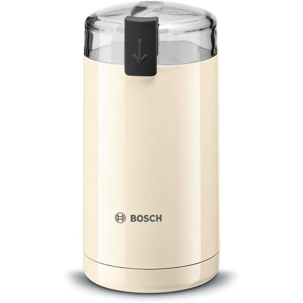 BOSCH Kaffeemühle TSM6A011C, Edelstahl-Schlagmesser, Sicherheitsfunktion, 180 W, Schlagmesser, 75 g Bohnenbehälter, 180 W, 75g Bohnenbehälter, elektrisch, creme