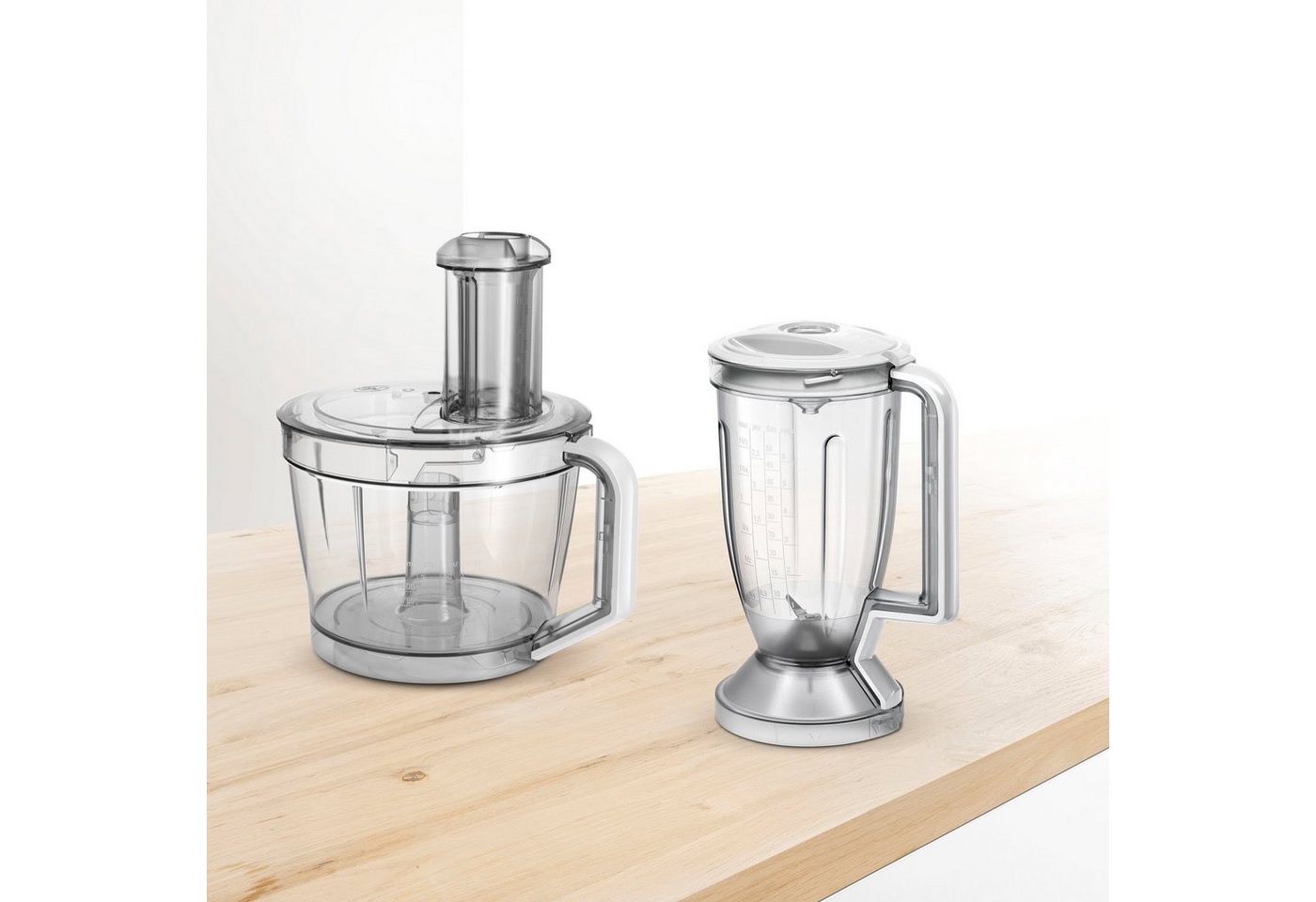 BOSCH Kompakt-Küchenmaschine MultiTalent 8 MC812S814, 1250 W, 3,9l Schüssel, 1,5l Mixaufsatz, Rührbesen, Universalmesser, 3 Scheiben – Bild 3 von 5