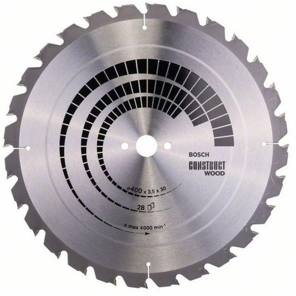 BOSCH Kreissägeblatt Kreissägeblatt Construct Wood, 400 x 30 x 3,5 mm, (1-St), Bohrung 30 mm