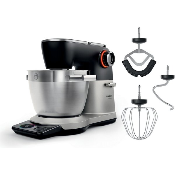 BOSCH Küchenmaschine MUMS8ZS00, Serie 8, 9 Automatikprogramme, integrierte Waage, Timer, 6l Schüssel, 1800 W, 6 l Schüssel, Edelstahlschüssel, 3 Rührwerkzeuge s