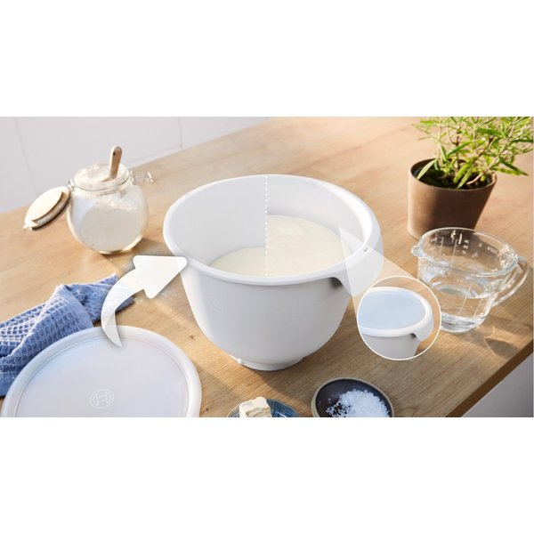 BOSCH Küchenmaschinenschüssel MUZS6KR, Kunststoff, für bis zu 3,5 kg Rührteig, spülmaschinenfest, BPA-frei