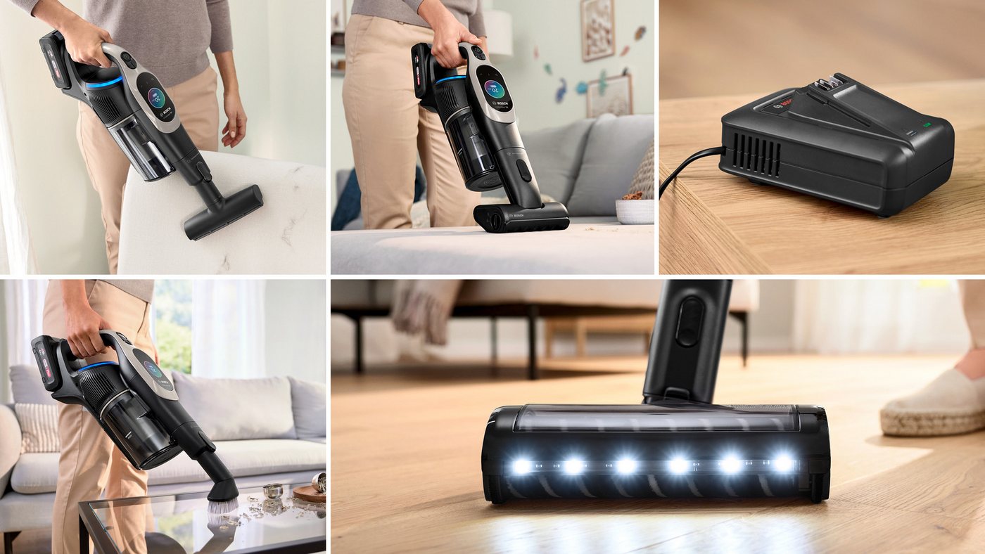 BOSCH Möbelpinsel Möbelpinsel mit weichen Borsten BHZUNGFB, 360° Rotation, Zubehör für Bosch Akkustaubsauger Unlimited Serie 10, (Packung), für empfindliche Obe – Bild 3 von 5