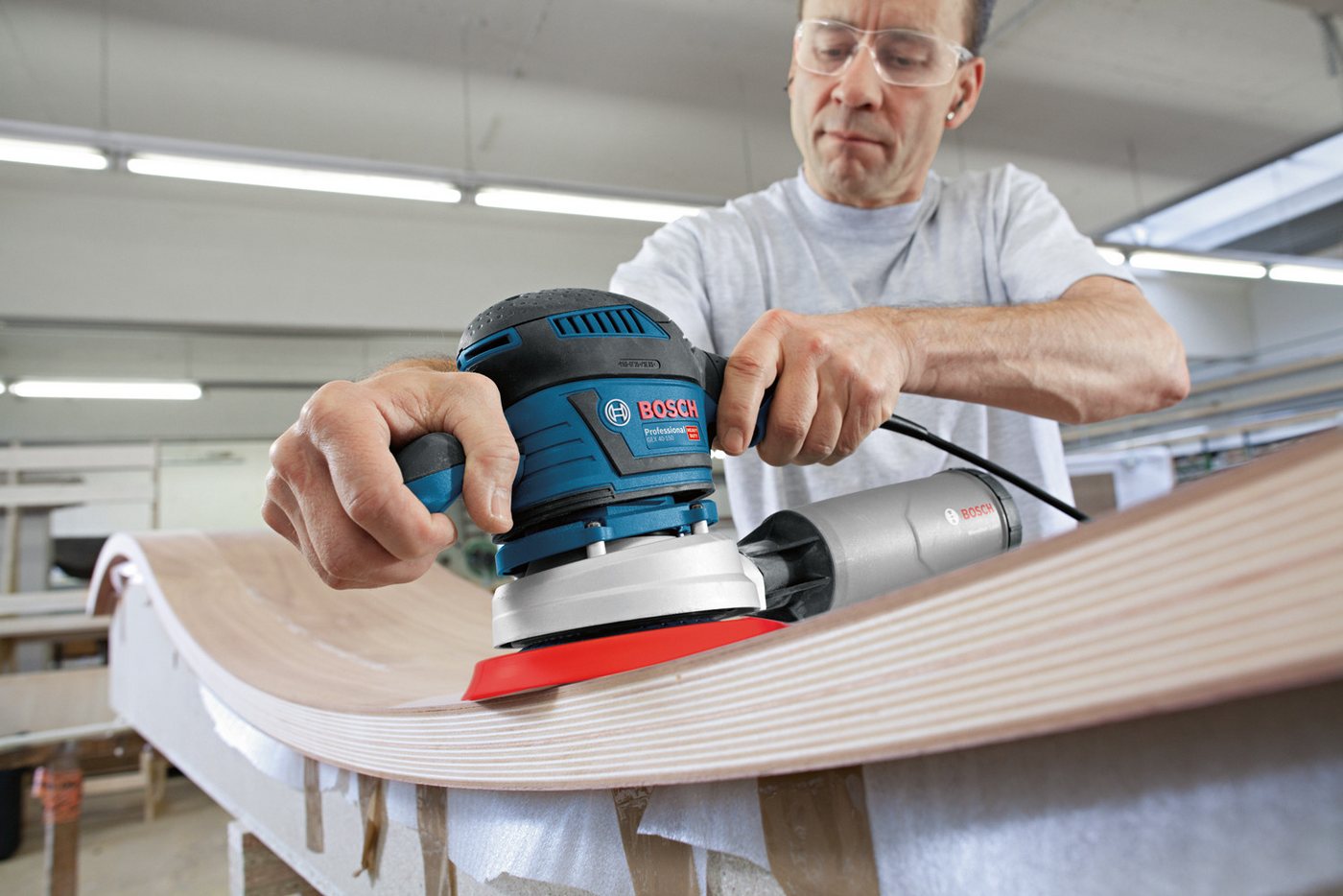 Bosch Professional Exzenterschleifer »GEX 40-150«, mit Schleifblatt M480 und L-BOXX – Bild 5 von 5