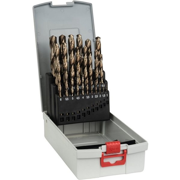 Bosch Professional Holzbohrer ProBox, (Set, 25-tlg), Metallbohrer HSS-Co