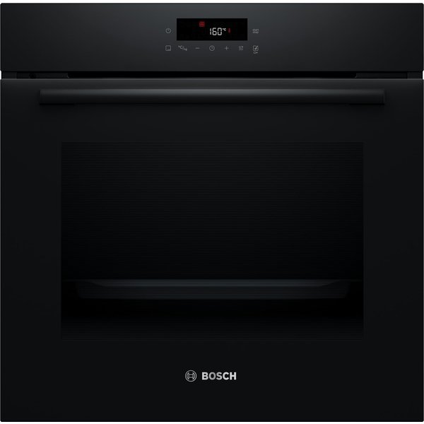 BOSCH Pyrolyse Backofen Serie 2 HBA572BB4, mit Teleskopauszug nachrüstbar, Einfache Touch-Bedienung & 3D-Heißluft für beste Backergebnisse
