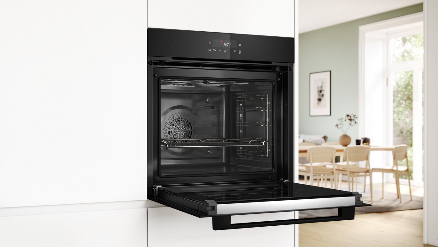 BOSCH Pyrolyse Backofen Serie 2 HBA572BB4, mit Teleskopauszug nachrüstbar, Einfache Touch-Bedienung & 3D-Heißluft für beste Backergebnisse – Bild 3 von 5