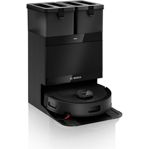 BOSCH Saugroboter mit Wischfunktion Spotless 2 BCR2S1B/BCR2S1W, 25.000 Pa Saugkraft, beutellos, Selbstreinigung, Nass-Trocken-Servicestation, rotierende Pads