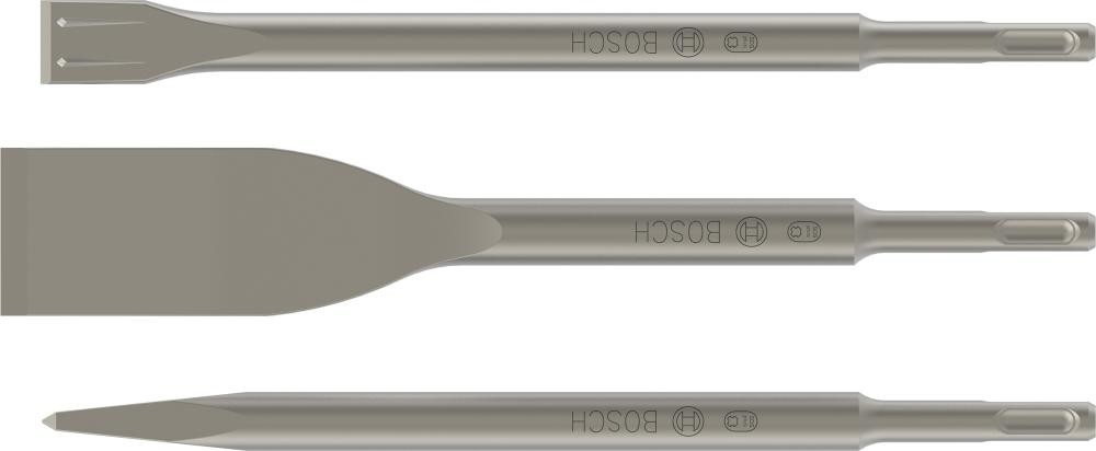 BOSCH SDS-Plus Meißel Set Spitz- Flach- & Fliesenmeißel 3-teilig