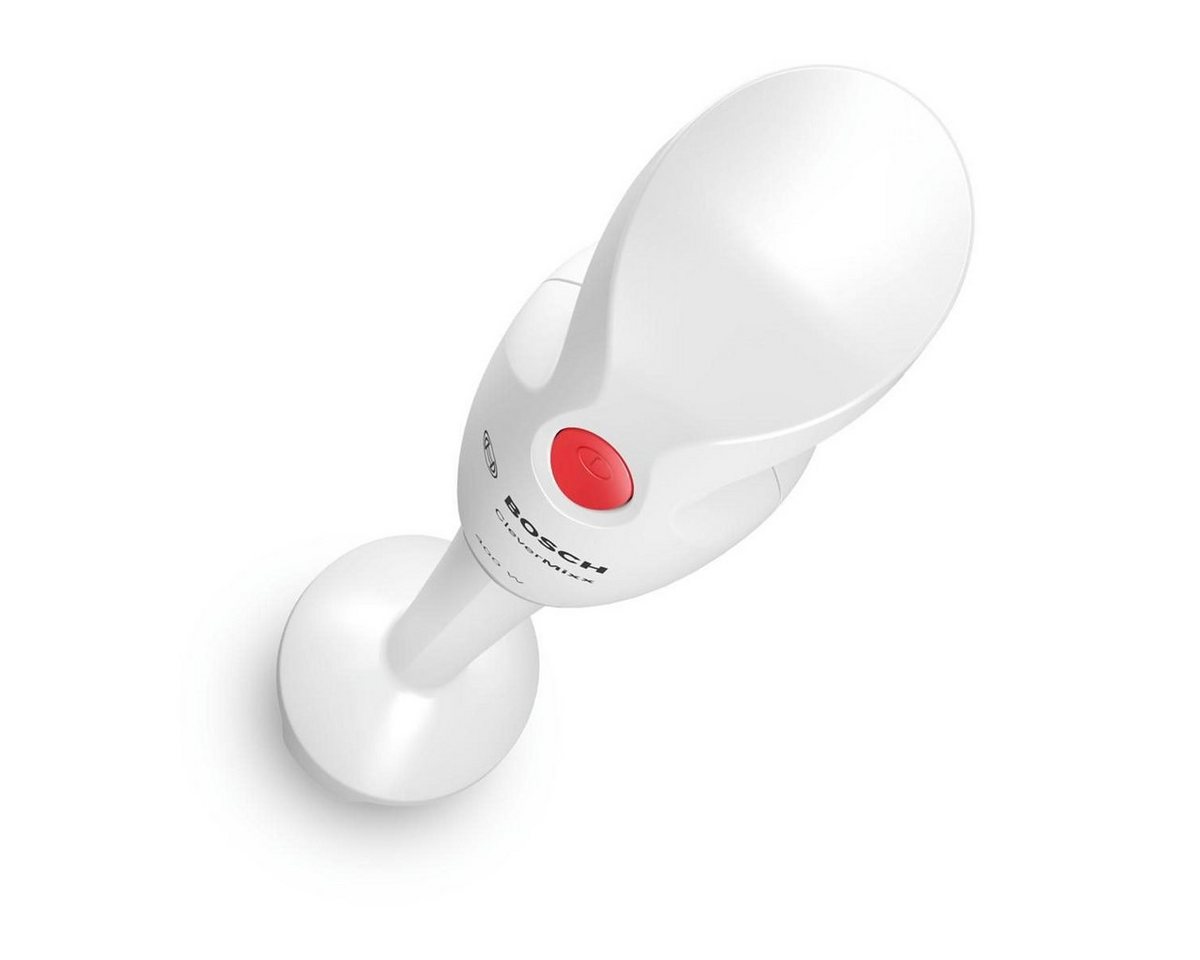 BOSCH Stabmixer CleverMixx MSM14000, abnehmb. Mixfuß, 4 Klingen, einfache Reinigung, 400 W, Ergonomischer Griff, leichtes Gehäuse, weiß/rot – Bild 2 von 5