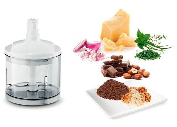 BOSCH Stabmixer ErgoMixx MSM66020, inkl. Zerkleinerer & Becher, 4 Klingen, 12 Stufen, 600 W, ergonomisches Design, made in Europe, weiß/grau – Bild 4 von 5