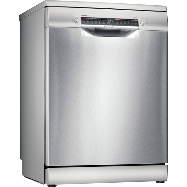 BOSCH Standgeschirrspüler Serie 4 SMS4EMI06E, 14 Maßgedecke, Automatische Türöffnung für Effizienz, flexible Körbe & Schubladen