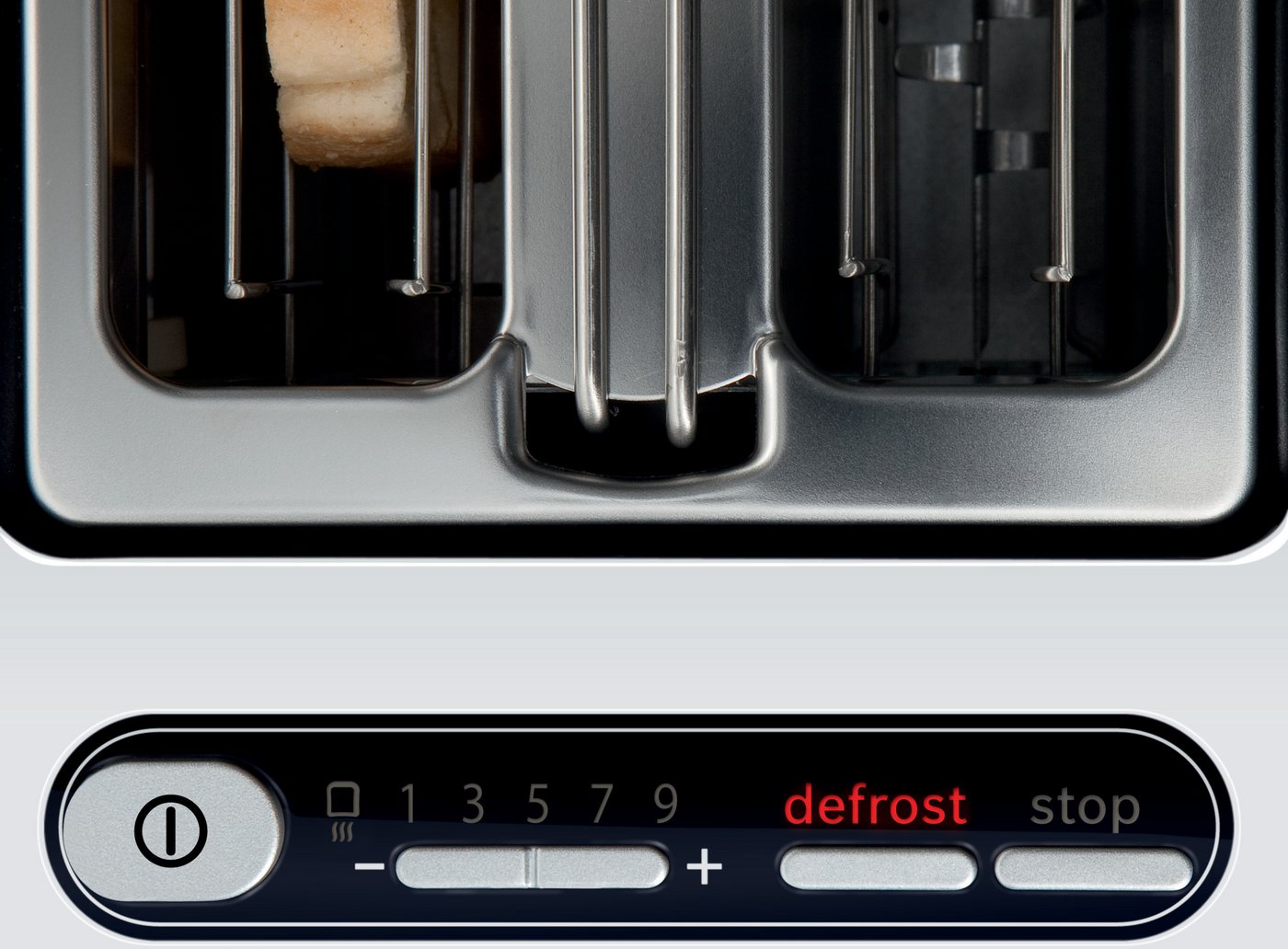 BOSCH Toaster Styline TAT8611N, integrierter Brötchenaufsatz, Liftfunktion, 860 W, Auftaufunktion, Abschaltautomatik, Brotzentrierung, Edelstahl/weiß – Bild 3 von 5