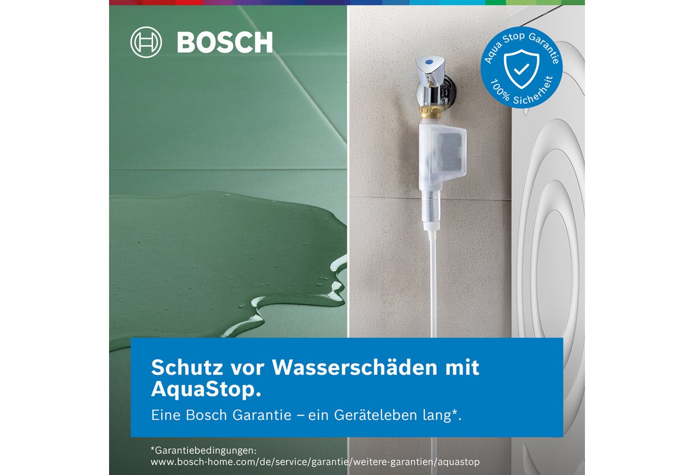 BOSCH Waschmaschine Serie 6 WUU28T48, 8 kg, 1400 U/min, unterbaufähig,Speed Perfect, Hygiene Plus, großes LED-Display – Bild 3 von 5