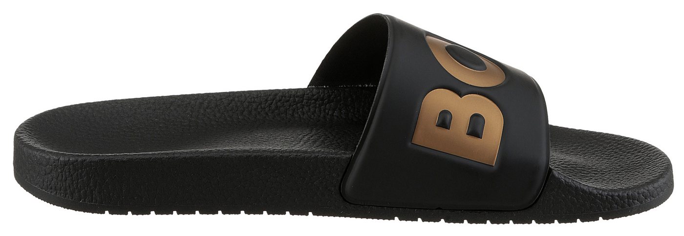 BOSS Aryeh Slid Badepantolette, Poolslides, Schlappen, Strandschuh, Sommerschuh mit Logoschriftzug – Bild 5 von 5