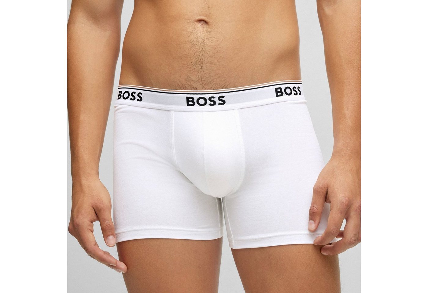 BOSS Boxer Cotton Stretch (6-St) mit umlaufend eingewebtem Markenschriftzug – Bild 2 von 3