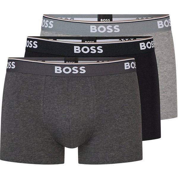 BOSS Boxer TRUNK 3P POWER (Packung, 3-St., 3er-Pack) Multi Pack Cotton Stretch Herren Unterhose mit kurzem Bein
