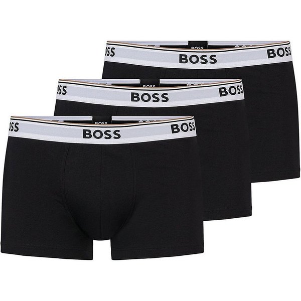 BOSS Boxer TRUNK 3P POWER (Packung, 3-St., 3er-Pack) Multi Pack Cotton Stretch Herren Unterhose mit kurzem Bein