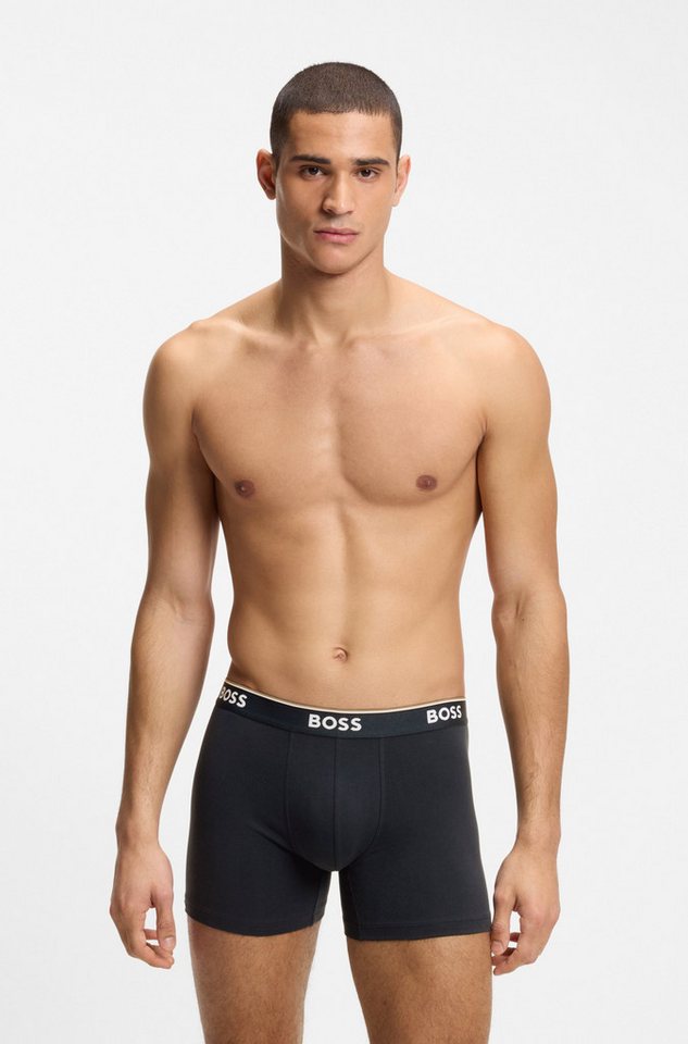 BOSS Boxershorts (Packung, 3-St) aus bequemer Stretch-Baumwolle, körpernah, mittlere Bundhöhe – Bild 3 von 5