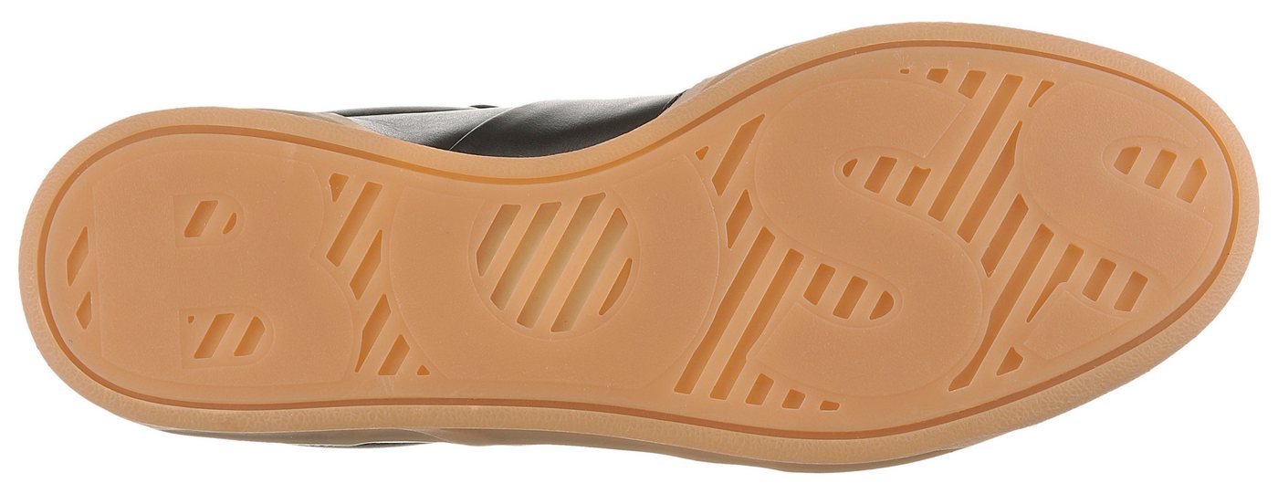 BOSS Brenta_Tenn Sneaker Freizeitsneaker, Schnürschuh, Retro-Sneaker, honigfarbene Laufsohle – Bild 3 von 5