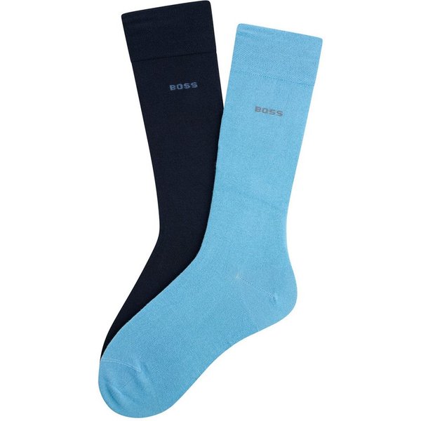 BOSS Businesssocken 2P RS Bamboo 1027 (Packung, 2-Paar) mit Strickbündchen