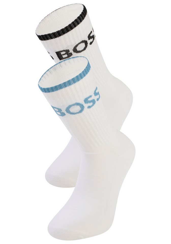 BOSS Businesssocken 6P QS Stripe CC (Packung, 6-Paar, 6er) mit BOSS Schriftzug – Bild 2 von 2