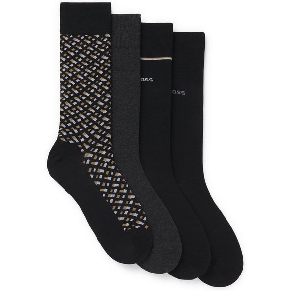 BOSS Businesssocken (Packung, 4-Paar, 4) mit BOSS Logo
