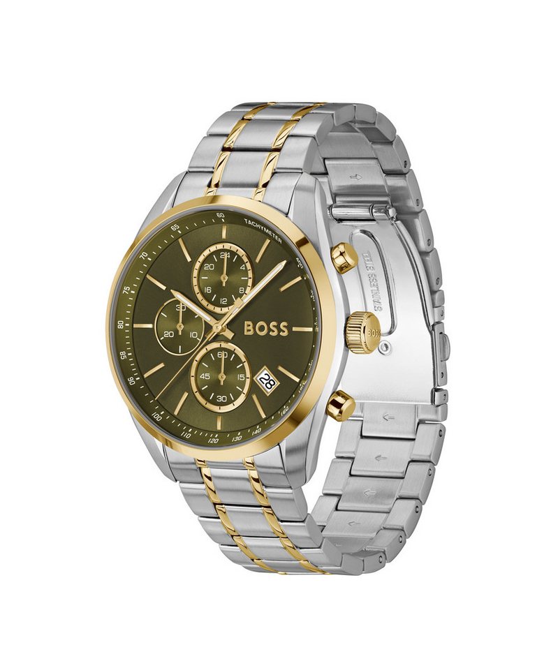 BOSS Chronograph GRAND PRIX 44 1514227, Quarzuhr, Armbanduhr, Herrenuhr, Edelstahlarmband, analog, Tag – Bild 2 von 5