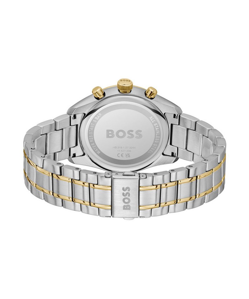 BOSS Chronograph GRAND PRIX 44 1514227, Quarzuhr, Armbanduhr, Herrenuhr, Edelstahlarmband, analog, Tag – Bild 3 von 5