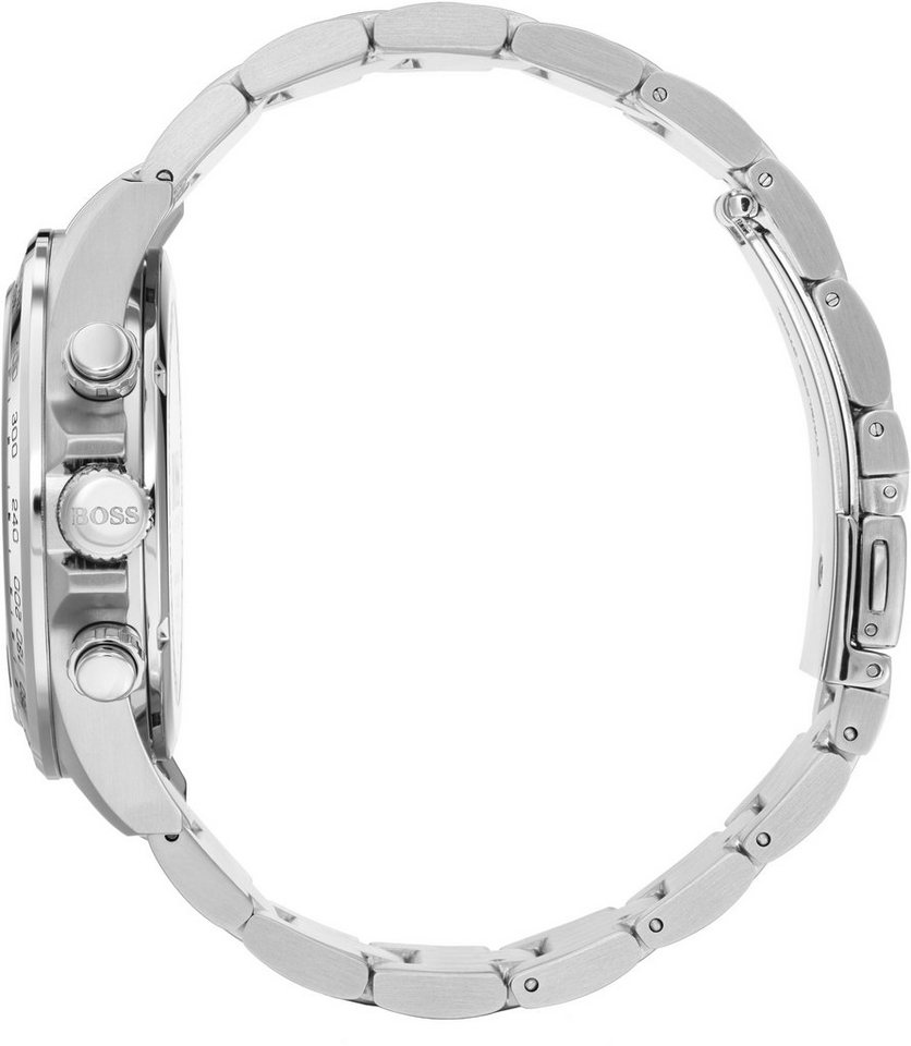 BOSS Chronograph HERO 1513755, Quarzuhr, Herrenuhr, Armbanduhr, Stoppfunktion, Edelstahlarmband – Bild 2 von 4