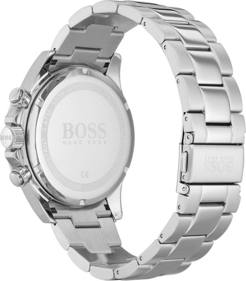 BOSS Chronograph HERO 1513755, Quarzuhr, Herrenuhr, Armbanduhr, Stoppfunktion, Edelstahlarmband – Bild 3 von 4