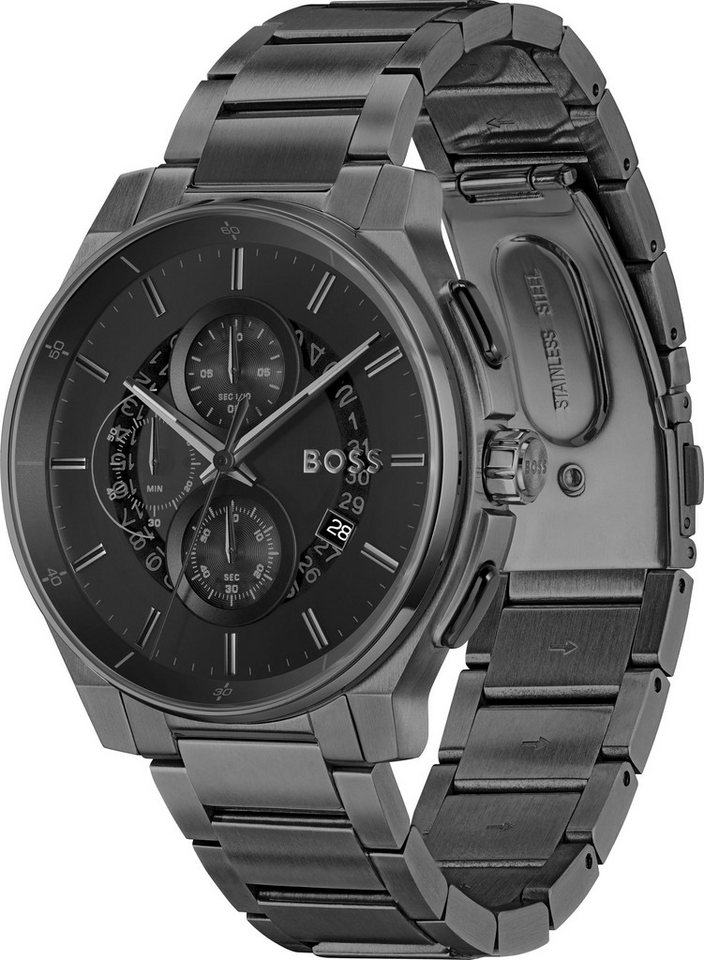 BOSS Chronograph PEAK 2.0 1514192, Quarzuhr, Armbanduhr, Herrenuhr, Edelstahlarmband, analog, Tag – Bild 2 von 3