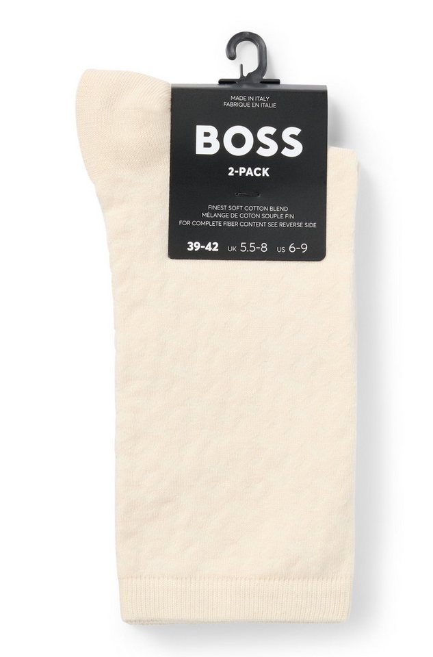 BOSS Freizeitsocken 2P RS Monogram CC (Packung, 2-Paar, 2er-Pack) aus weicher Baumwollmischung – Bild 3 von 5