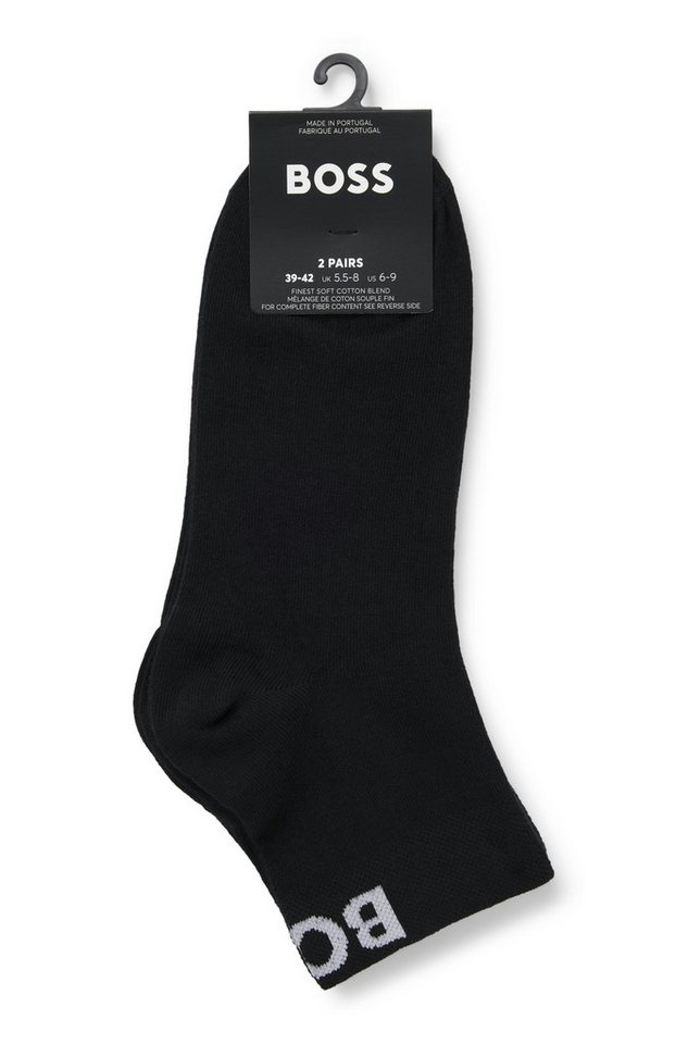 BOSS Freizeitsocken 2P SH Logo CC W (Packung, 2-Paar, 2er) mit eingestricktem BOSS Logoschriftzug – Bild 2 von 4