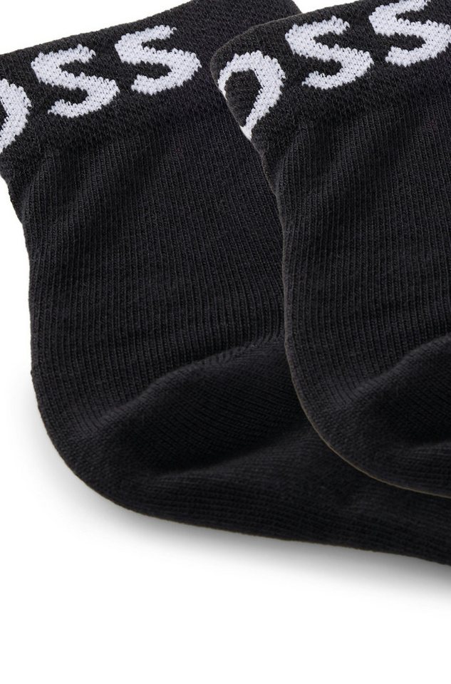 BOSS Freizeitsocken 2P SH Logo CC W (Packung, 2-Paar, 2er) mit eingestricktem BOSS Logoschriftzug – Bild 3 von 4