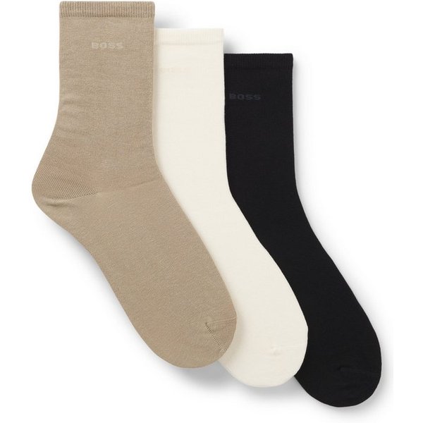 BOSS Freizeitsocken (3-Paar) mit Logoschriftzug