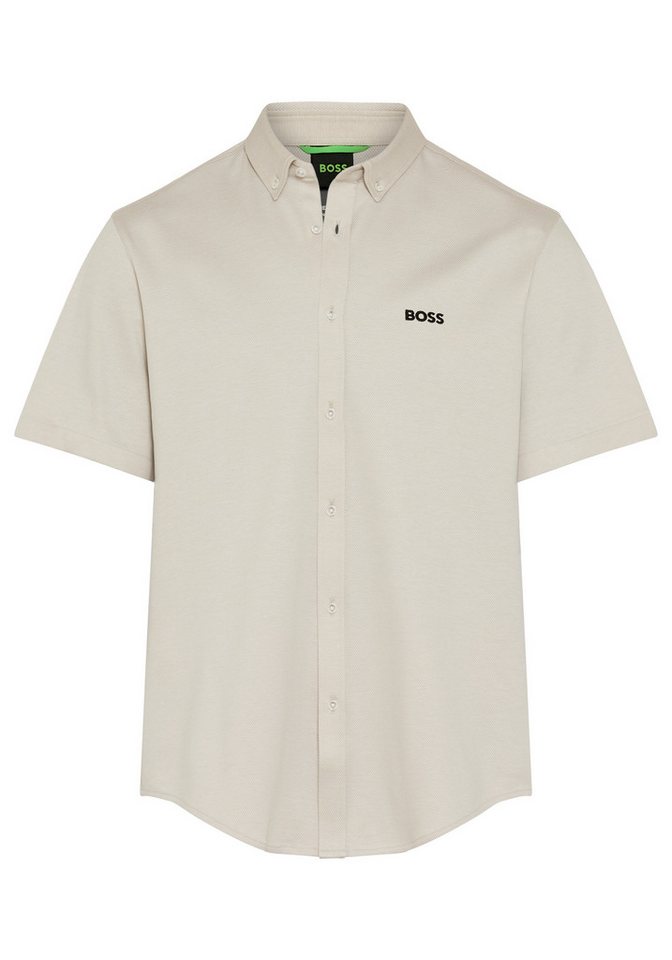 BOSS GREEN Kurzarmhemd Motion S Regular Fit, Button-down-Kragen, Kurzarm, Logo-Stickerei – Bild 2 von 3