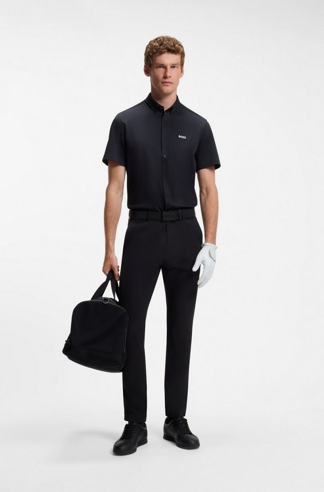 BOSS GREEN Kurzarmhemd Motion S Regular Fit, Button-down-Kragen, Kurzarm, Logo-Stickerei – Bild 4 von 5