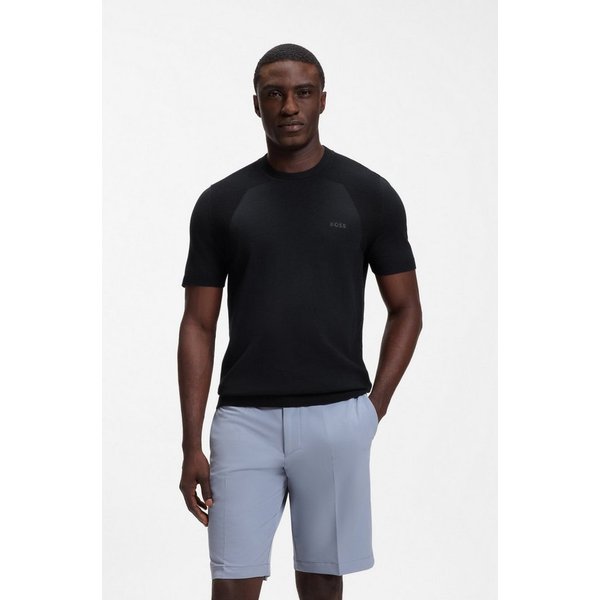 BOSS GREEN Kurzarmpullover KN_Momentum-Lite TS Kurzarm, Regular Fit, Baumwollmischung