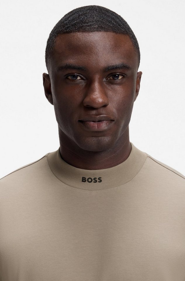 BOSS GREEN Langarmshirt Stretch Jersey Baumwolle, Relaxed Fit, Rundhalsausschnitt – Bild 2 von 5