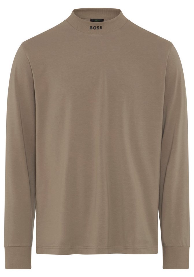 BOSS GREEN Langarmshirt Stretch Jersey Baumwolle, Relaxed Fit, Rundhalsausschnitt – Bild 5 von 5